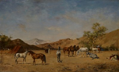 An Arabian Camp by Eugène Fromentin